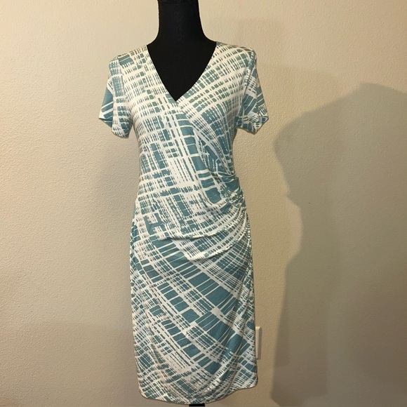 SERAPHINE Blue and White Patterned Dress Size 6 - Picture 1 of 8